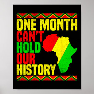 Ein Monat kann unsere Geschichte Afroamerikanisch Poster