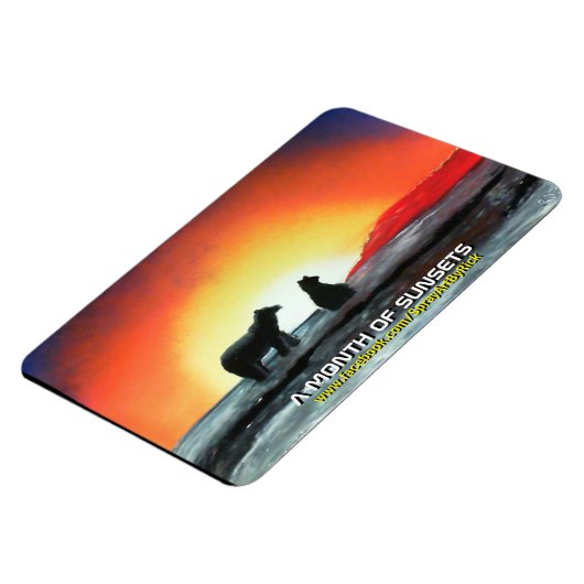 Ein Monat Sonnenuntergänge Magnet (Linke Seite)