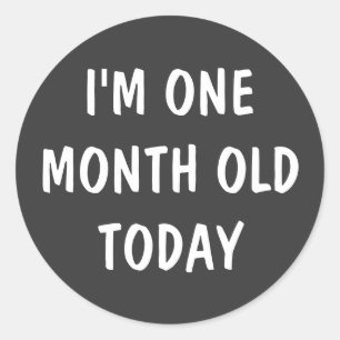 Ein Monats-altes Baby Runder Aufkleber