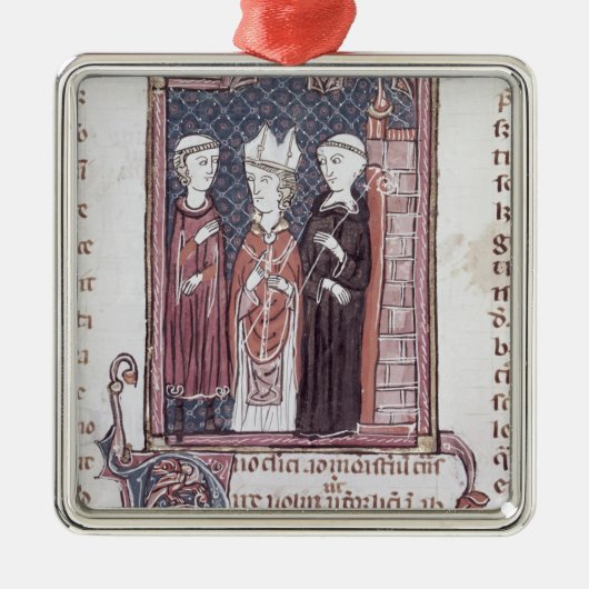 Ein Mönch, ein Bischof und ein Abt Silbernes Ornament (Vorne)