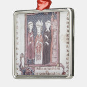 Ein Mönch, ein Bischof und ein Abt Silbernes Ornament (Links)
