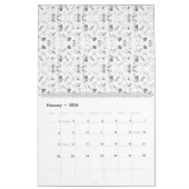 Ein monochromatisches Design, das eine Vielzahl vo Kalender (Feb 2026)