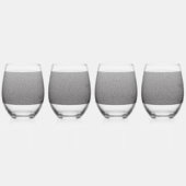 Ein monochromes Bild mit einem detaillierten Muste Weinglas Ohne Stiel (Vorderseite)