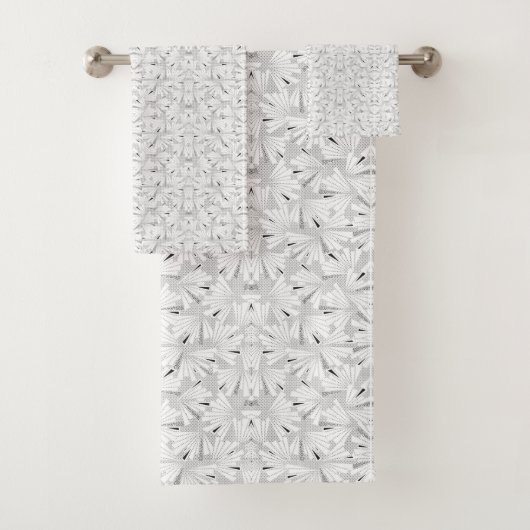 Ein monochromes Muster mit zahlreichen Intersekten Badhandtuch Set (Insitu)