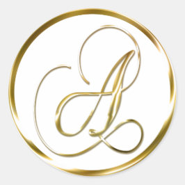 Ein Monogram Imitate Gold Umschlag oder Günstige S Runder Aufkleber