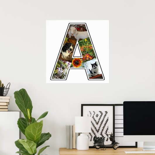 Ein Monogramm erstellen Sie Ihre eigene 6 benutzer Poster (Heimbüro)