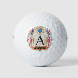 Ein Monogramm Geschenke, Alphabet A, Buchstaben A Golfball