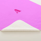 Ein Monogramm Light Magenta Fleece Blanket Sherpadecke (3/4)