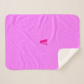 Ein Monogramm Light Magenta Fleece Blanket Sherpadecke (Vorderseite (Horizontal))
