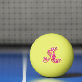 Ein monogramm Mädchen heißt Amelia und meint doodl Tischtennisball