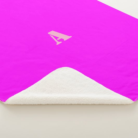Ein Monogramm rosa Magenta Fleece Blanket Sherpadecke (3/4)