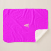 Ein Monogramm rosa Magenta Fleece Blanket Sherpadecke (Vorderseite (Horizontal))