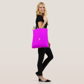 Ein Monogramm rosa Magenta Tasche (Am Model)
