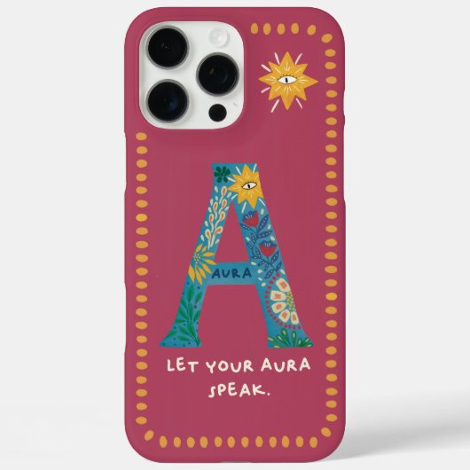 Ein Monogramm-Telefongehäuse - Ihre Aura-Sprache G Case-Mate iPhone Hülle (Rückseite)