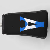 Ein Monogramm überlagert sich auf der schottischen Golf Headcover (Vorderseite)