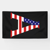 Ein Monogramm überlagerte sich auf der Flagge der  Banner (Horizontal)