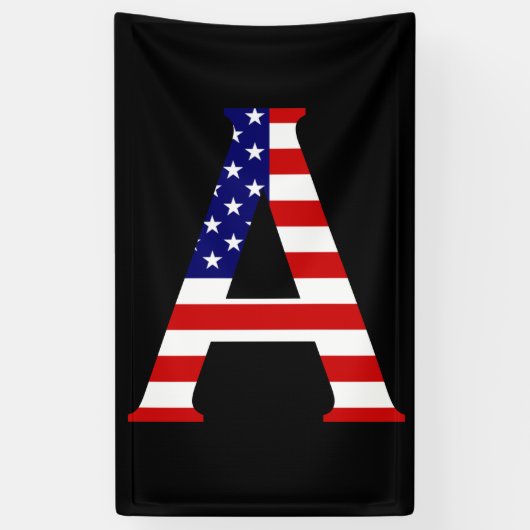 Ein Monogramm überlagerte sich auf der Flagge der  Banner (Vertikal)