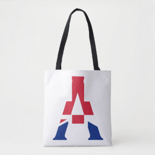 Ein Monogramm überlagerte sich auf der Flagge der  Tasche
