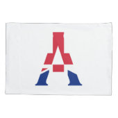 Ein Monogramm überlagerte sich auf der Flagge eine Kissenbezug (Rückseite)