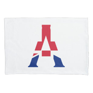Ein Monogramm überlagerte sich auf der Flagge eine Kissenbezug