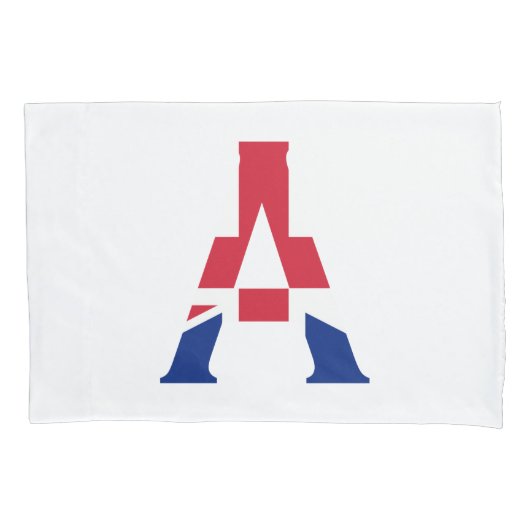 Ein Monogramm überlagerte sich auf der Flagge eine Kissenbezug (Vorderseite)