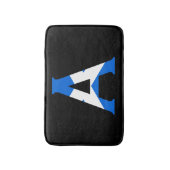 Ein Monogramm überlagerte sich auf der Flagge Scho Badematte (Vorderseite Vertikal)