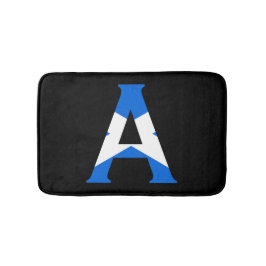 Ein Monogramm überlagerte sich auf der Flagge Scho Badematte