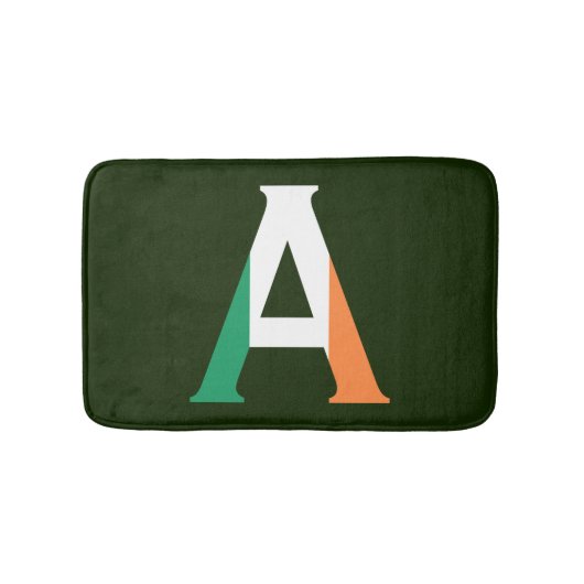 Ein Monogramm überlagerte sich auf der irischen Fl Badematte (Vorderseite)