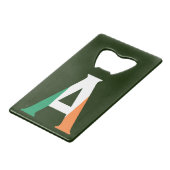 Ein Monogramm überlagerte sich auf der irischen Fl Geldbeutel Flaschenöffner (Vorderseite Schrägansicht)