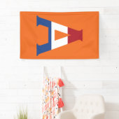 Ein Monogramm überlagerte sich auf der NLD-Flagge Banner (Insitu)
