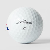 Ein Monogramm überlagerte sich auf der Union Jack Golfball (Logo)