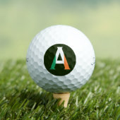 Ein Monogramm überlagerte sich auf irischer Flagge Golfball (Insitu T-Shirt)