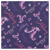 Ein Monogramm und personalisierter Name Stoff (Nahaufnahme)