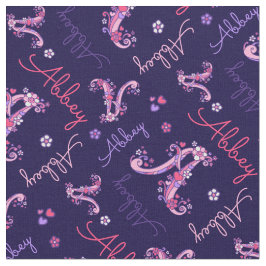 Ein Monogramm und personalisierter Name Stoff