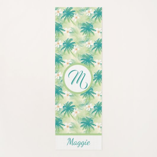 Ein monogrammierter tropischer Sommer Yogamatte (Vorderseite)