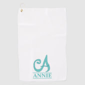 Ein monogrammiertes Golftuch Golfhandtuch (Vorderseite)