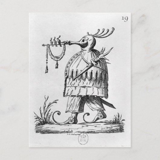 Ein Monster, die Schwäche der Drolatiques de Panta Postkarte (Vorderseite)