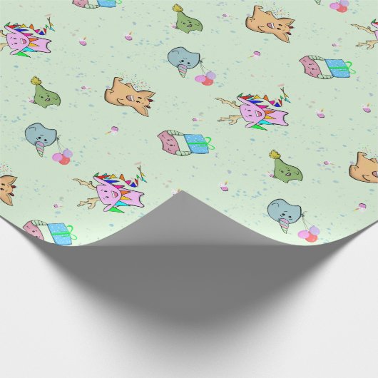 Ein Monster-Party Geschenkpapier (Ecke)