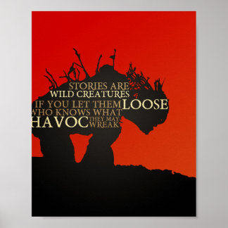 Ein Monster ruft Geschichten als wilde Kreaturen a Poster