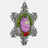 Ein Monster Weihnachts-Wunderdekor Schneeflocken Zinn-Ornament (Links)