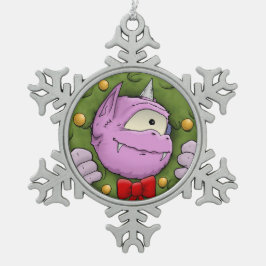 Ein Monster Weihnachts-Wunderdekor Schneeflocken Zinn-Ornament