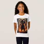 Ein Monsterkrieger mit dem Kopf eines ram 1 T-Shirt (Vorne ganz)