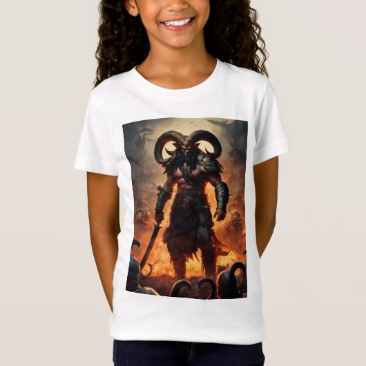 Ein Monsterkrieger mit dem Kopf eines ram 1 T-Shirt (Vorderseite)