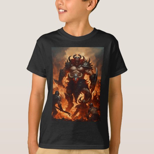Ein Monsterkrieger mit dem Kopf eines Widders 2 T-Shirt (Vorderseite)