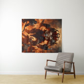 Ein Monsterkrieger mit dem Kopf eines Widders 2 Wandteppich (Beispiel (Horizontal))