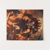 Ein Monsterkrieger mit dem Kopf eines Widders 2 Wandteppich (Vorderseite (Horizontal))