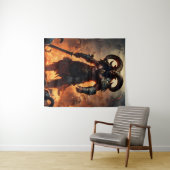 Ein Monsterkrieger mit dem Kopf eines Widders Wandteppich (Beispiel (Horizontal))