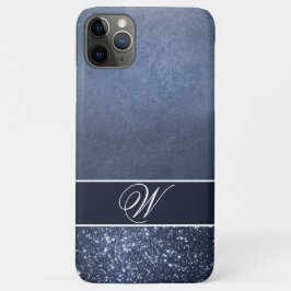 EIN MOODY BLAUE, BEARBEITBARES MONOGRAMM Case-Mate iPhone HÜLLE