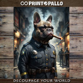 Ein Mops als Polizist in Los Angeles 1920 Seidenpapier