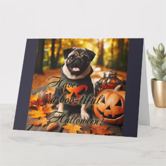 Ein Mops-Halloween Karte